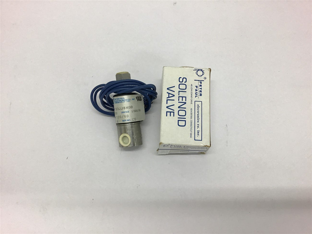 Peter Paul 53JJ8XGB Solenoid Valve 100 Psi 120 volts