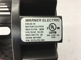 Warner Electric EM-50-10 Moor Clutch 90 Vdc 3600 Rpm 20 Wats 48Y-56C Frame