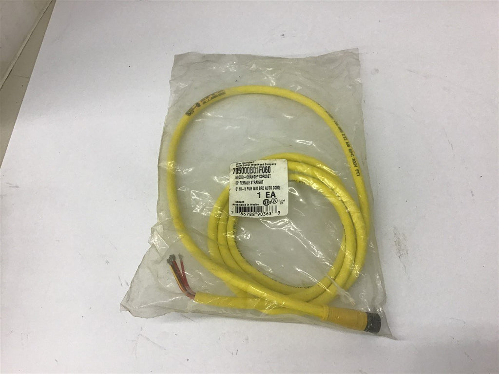 Woodhead 705000B01F060 Micro Change Cordset 6'