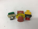 Lovato Assorted Push button Lot E-Stop, Black Flush and Red Push Button