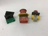 Lovato Assorted Push button Lot E-Stop, Black Flush and Red Push Button