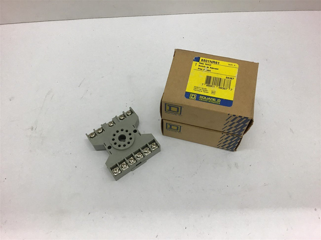 Sqaure D 8501NR61 Relay Socket Lot of 2