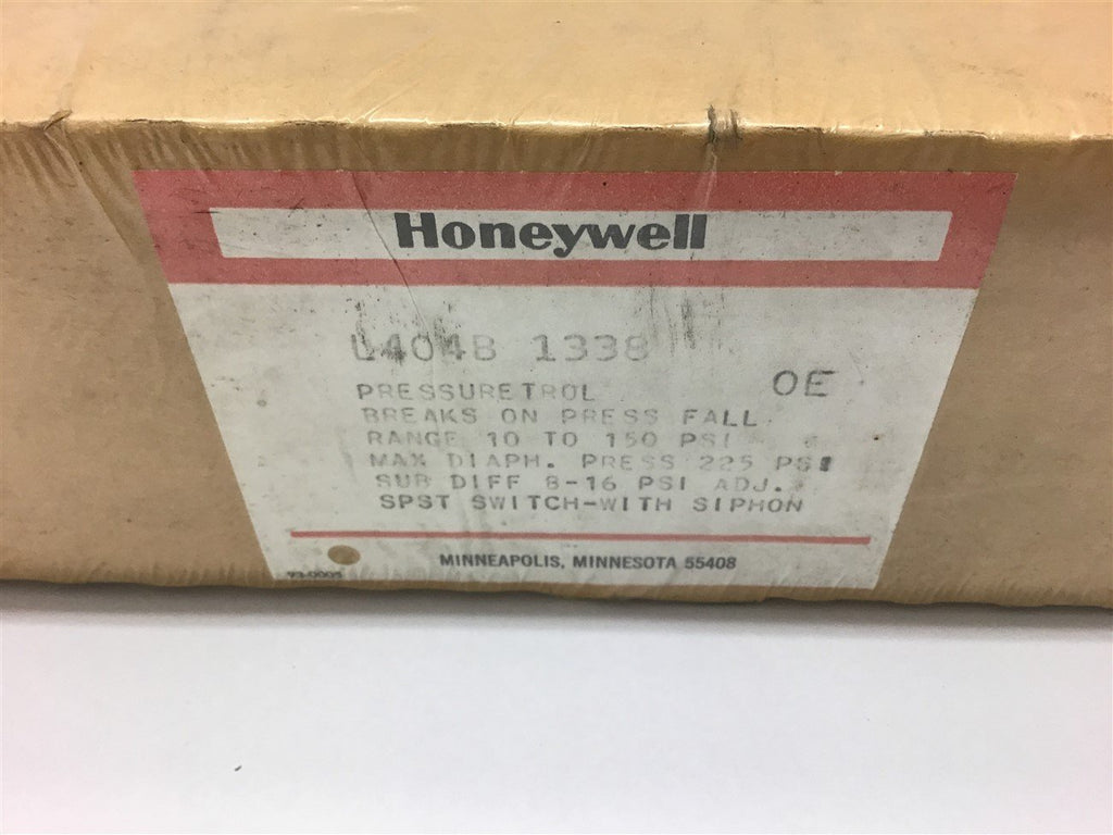 Honeywell L404B1338 Pressuretrol 10-125 PSI