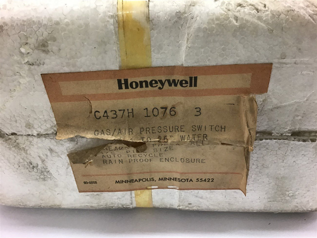 Honeywell C437H 1076 3 Gas/Air Pressure Switch