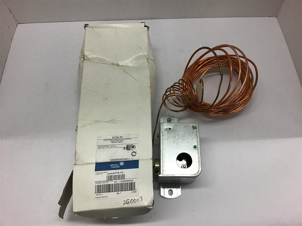 Johnson controls A11A-1C Low Temperature Cutout Control 35-45 Deg F