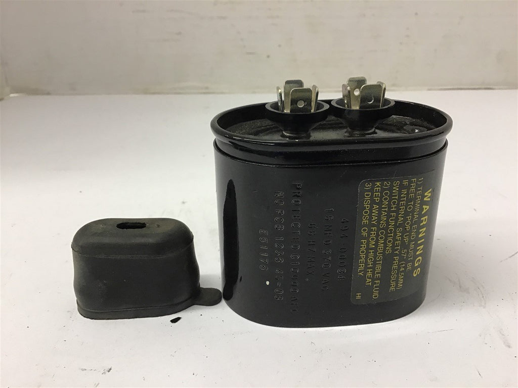 494-00034 Capacitor 15 MFD 370 Vac