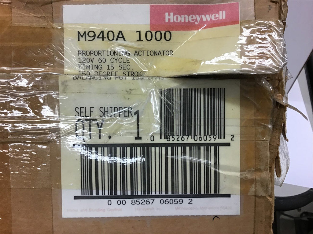 Honeywell M940A1000 Actionator Motor 12V 60HZ 23W 15 Sec.