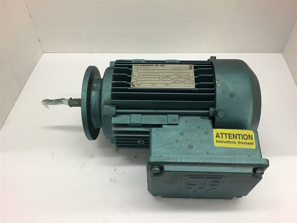 SEW-Eurodrive DFT80N6 Motor .75 HP 1120Rpm 230YY/460Y Volts TEFC