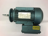 SEW-Eurodrive DFT80N6 Motor .75 HP 1120Rpm 230YY/460Y Volts TEFC