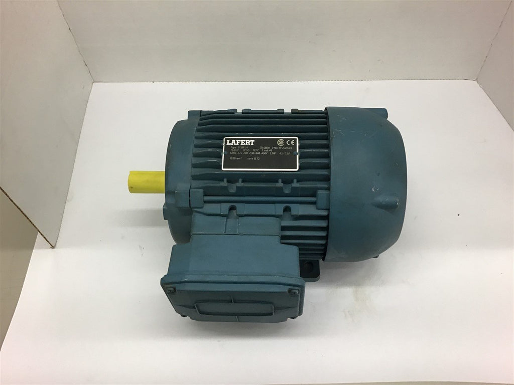 Lafert 5T80L4 Motor 1.3HP 1690 min 208-230/440-260V TEFC