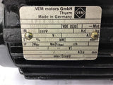 VEM KPER 63K4 AC Motor 220/380 Volts 0.12 KW 1360 Rpm 50 HZ