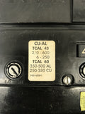 General Electric TRi-Break Circuit Breaker TB 43F Mod.5 3 Pole 600 V AC 400A