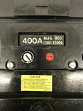 General Electric TRi-Break Circuit Breaker TB 43F Mod.5 3 Pole 600 V AC 400A