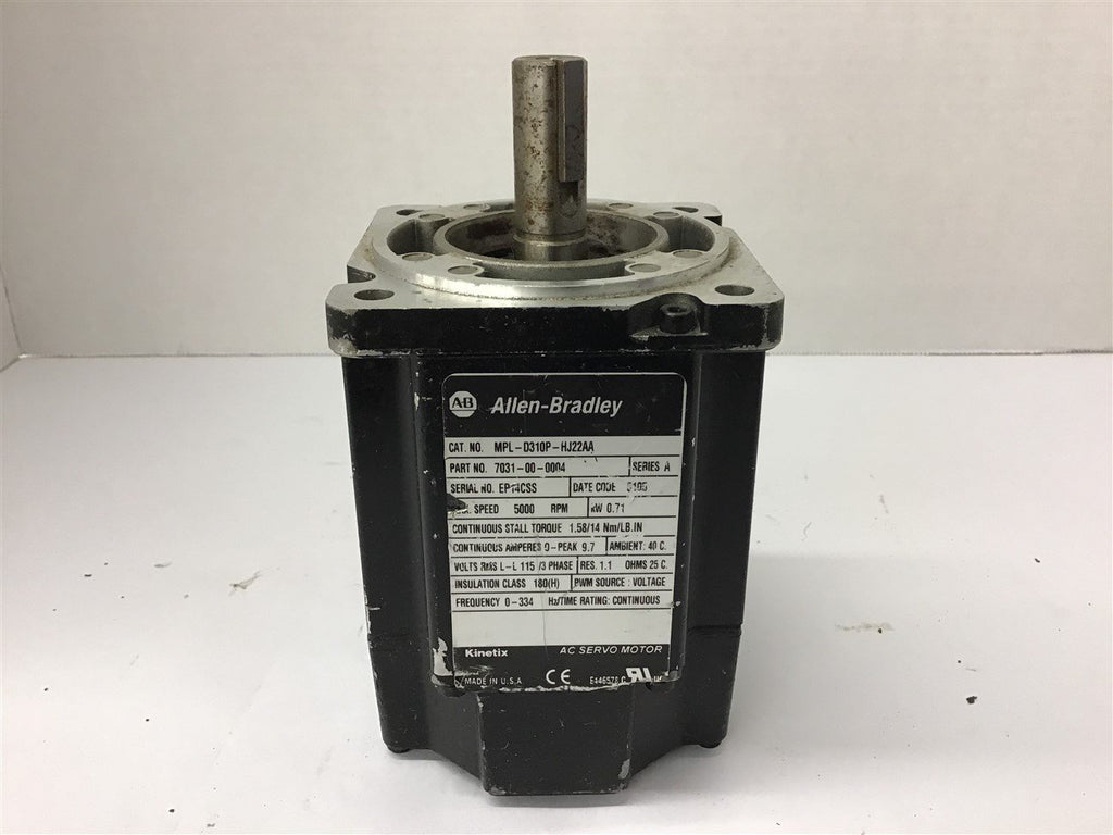 Allen-Bradley MPL-D310P-HJ22AA 5000 RPM AC Servo Motor 0.71 KW