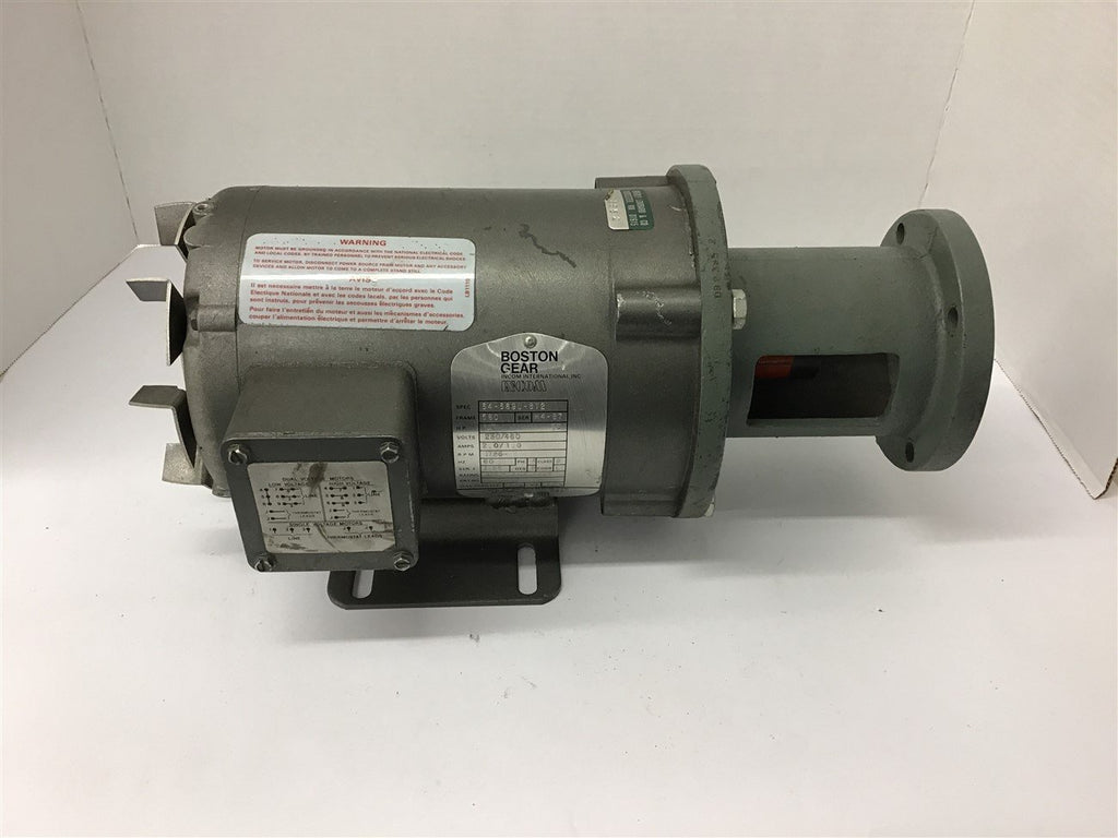 Boston Gear 34-3890-872 1/2 HP AC Motor 230/460 Volts 1800 Rpm 56 Frame