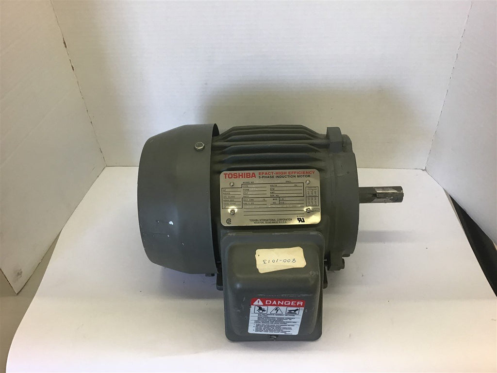 Toshiba BY154FLF2UMW 1 1/2 Hp AC Motor 230/460 Volts 1800 rpm 145T Frame