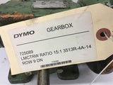 Dymo 1MCTRW Left Angle Gear Reducer 15: Ratio .51 Input Hp