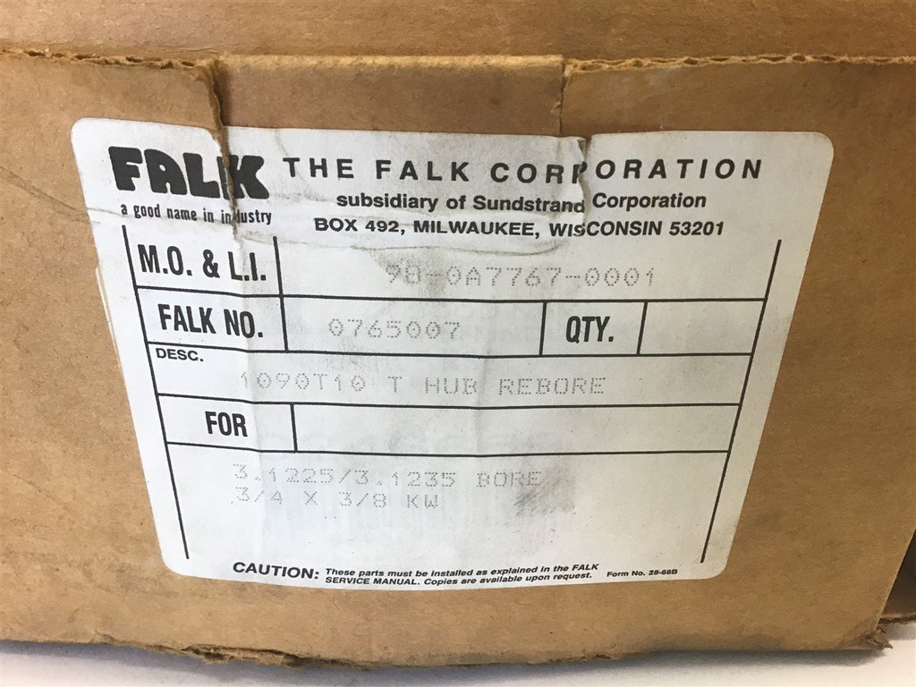 Falk 1090T Coupling Hub 3.1225" Bore