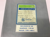 Hevi-Duty HS1FAS 1 KVA Single Phase Transformer 240/480 Pri 120/240 Sec