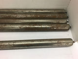 Conveyor Rollers 1.90" OD 20-3/4" Length 1/2" End Width 1/2" End Lenght-Lot of 5