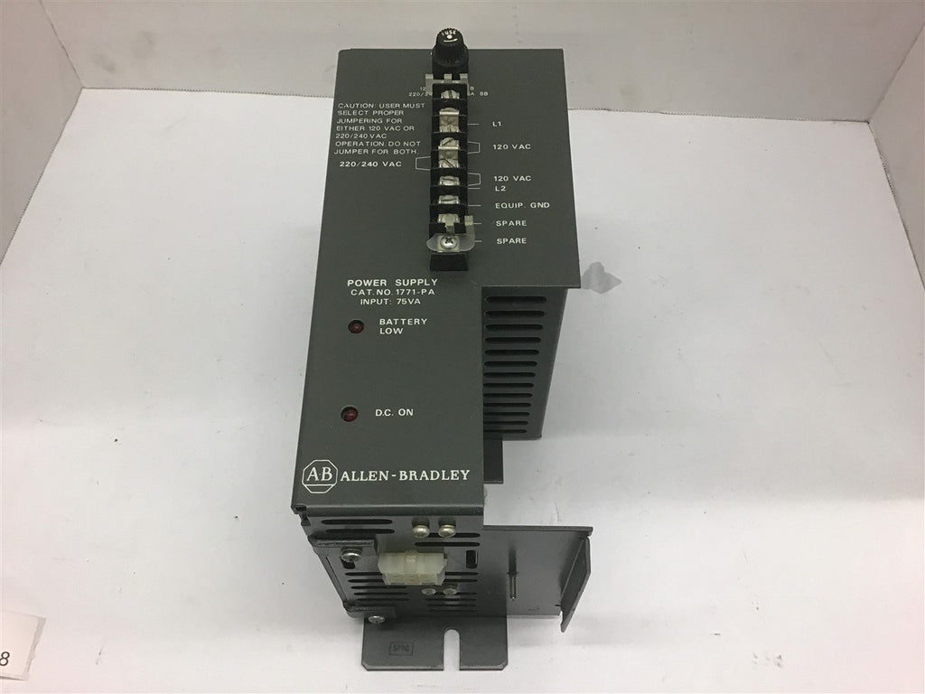 Allen Bradley 1771-PA Power Supply Series B 120/220 Volt