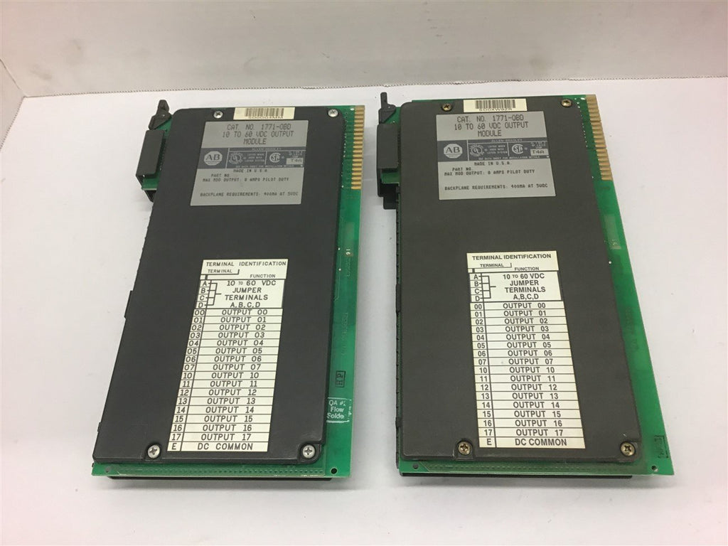 Allen Bradley 1771-OBD 10-60 VDC Output Module --Lot of 2