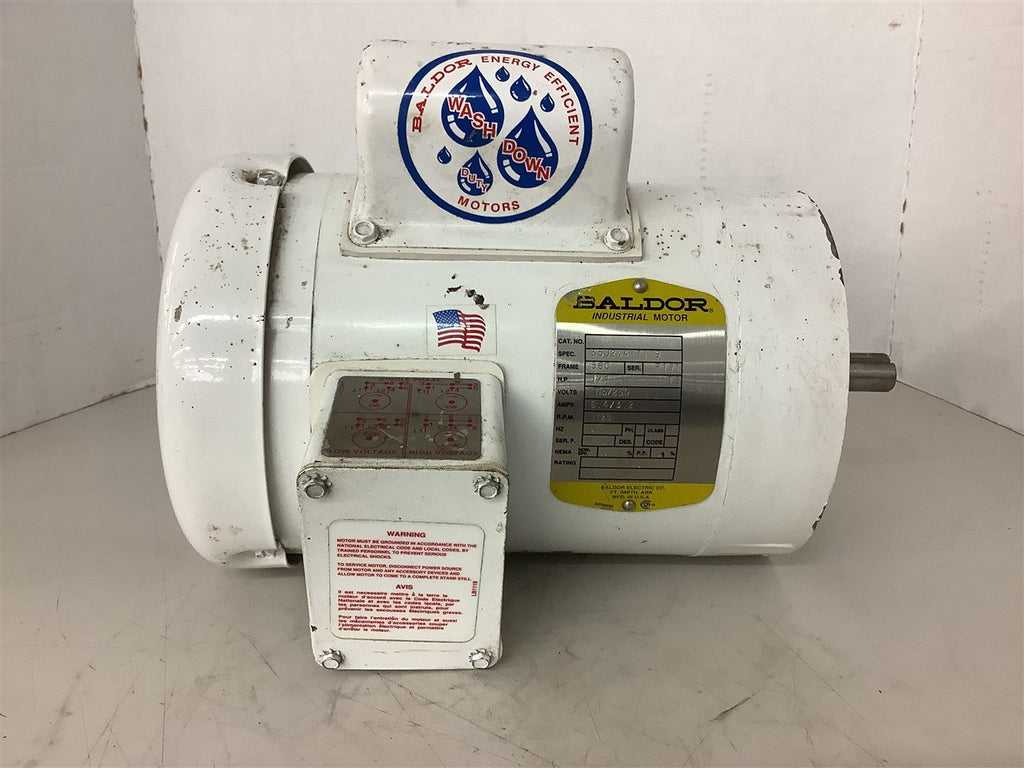 Baldor 35J244-7119 1/4 HP AC Motor 115/230 Volts Single Phase 1800 Rpm 4p 56C FR