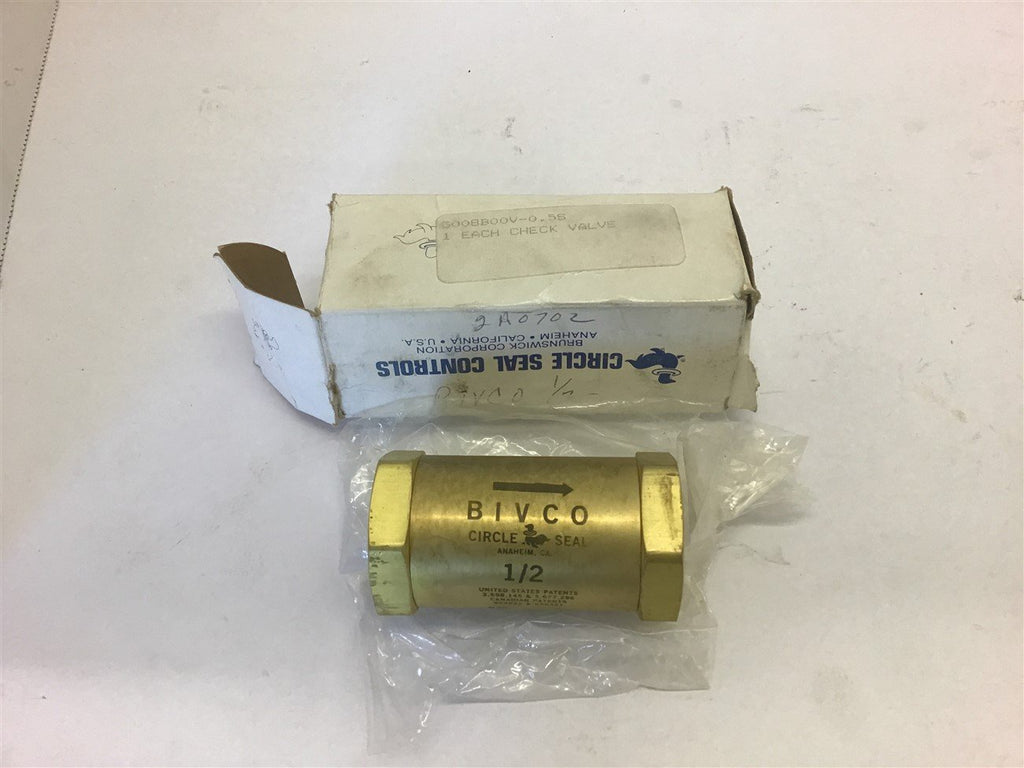 Circle Seal Controls BIVCO 1/2" check Valve