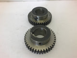 Gear w/ Set Screw 1" Bore 40 teeth 3/16" pitch --Lot of 2