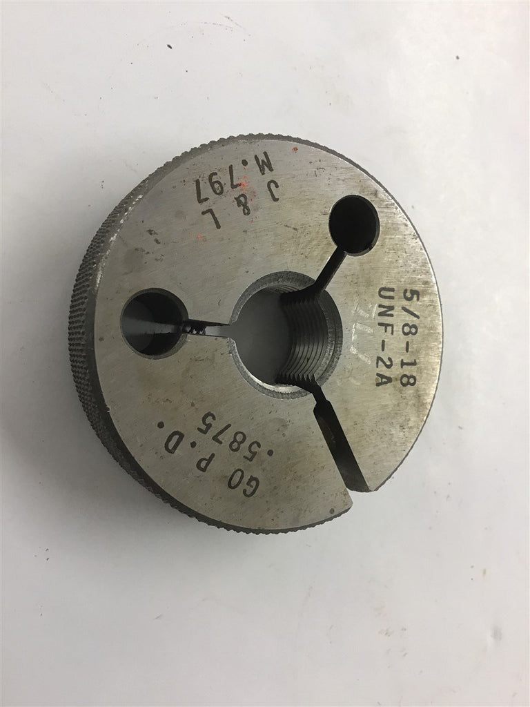 J&L M.797 5/8-18 UNF 2A Threaded Ring Gage GOPD.5875