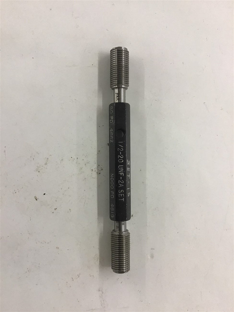 1/2-20 UNF-2A SEt Threaded Gage GO PD 4662 NOGO PD 4619