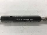 3/8-16 UNC-2A GO PD NOGO PD .3287 Set Threaded Plug Gage