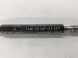 5/16-24 UNF-2A Set Threaded Plug gage GO PD .2843 NOGO pd .2806