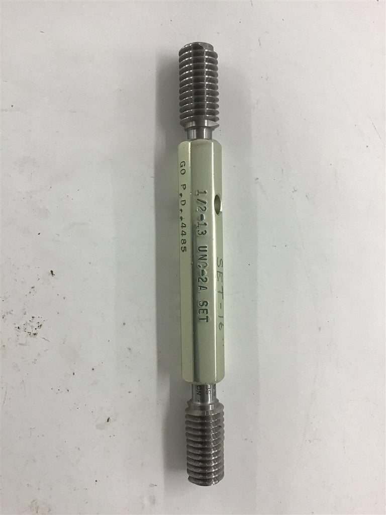 1/2-13 UNC-2A Set Threaded Plug Gage GO PD .4485