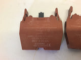 Siemens 3SB1400-0A Contact Block --Lot of 2