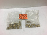 Five 1/8" 56PSI Brass Pop-Off Valves as Pictured Seven 3/8" Brass 90Degree Elbow