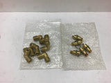 Five 1/8" 56PSI Brass Pop-Off Valves as Pictured Seven 3/8" Brass 90Degree Elbow