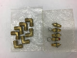 Five 1/8" 56PSI Brass Pop-Off Valves as Pictured Seven 3/8" Brass 90Degree Elbow