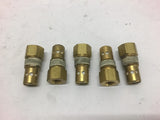 Brass Valves Lot of 5 1/2" MNPT x 1/4" FNPT