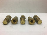 Brass Valves Lot of 5 1/2" MNPT x 1/4" FNPT