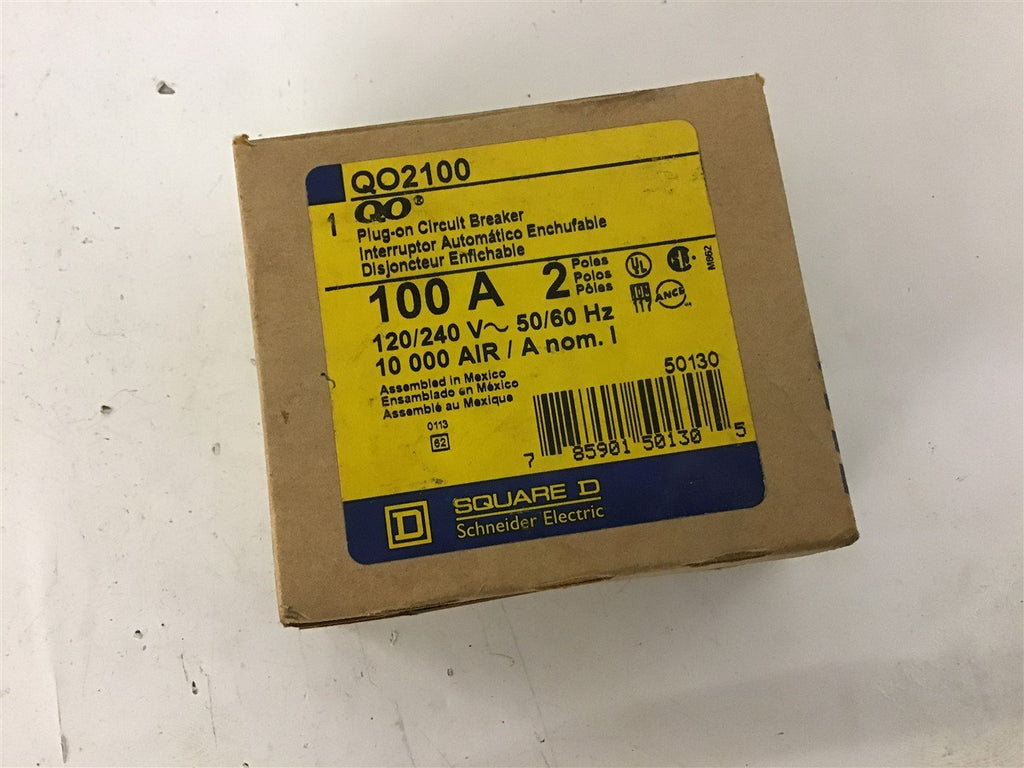 Square D QO2100 100 Amp 2 Pole Circuit Breaker