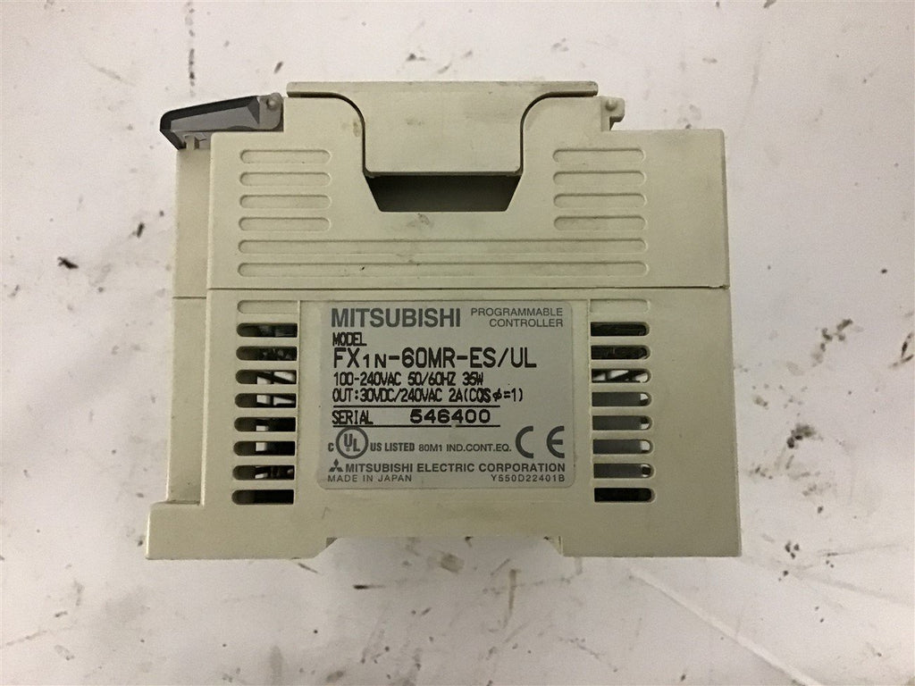 Mitsubishi FX1N-60MR-ES/UL Programmable Controller 100-240 VAC