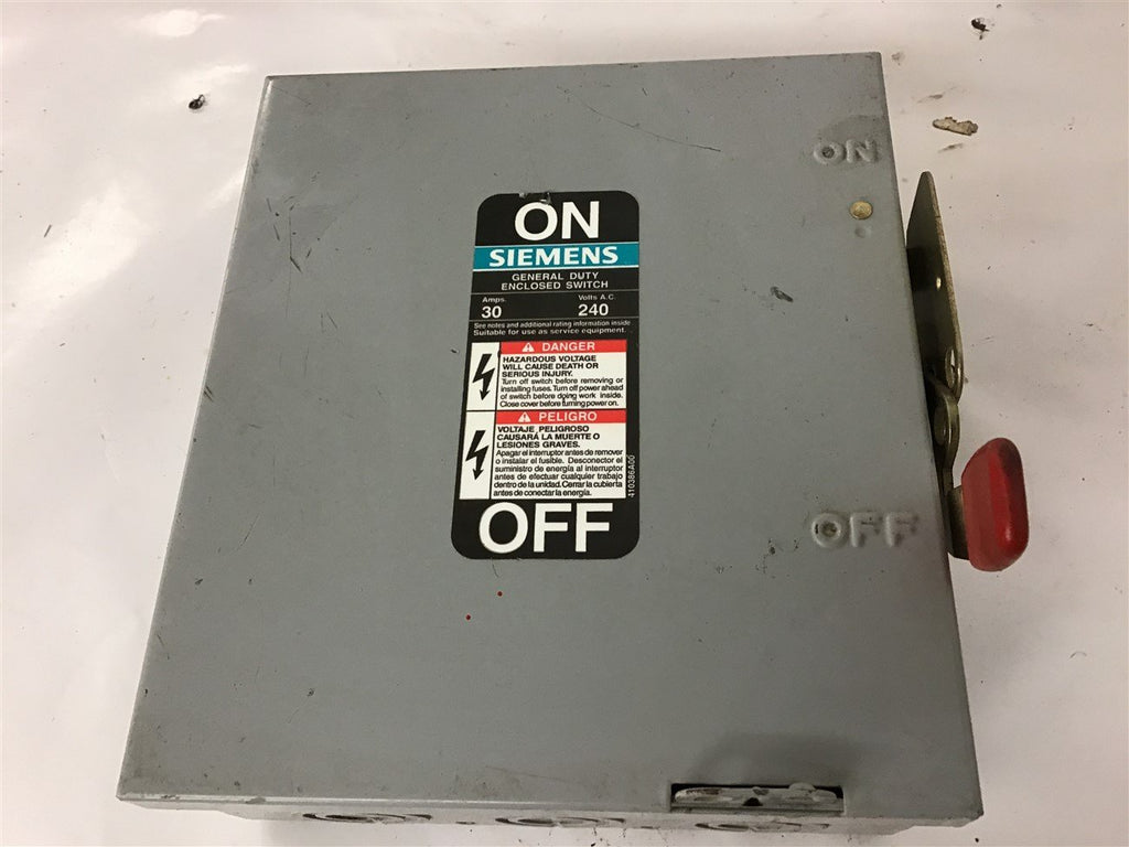 Siemens GF321N 30 Amp Safety Switch 240 Vac