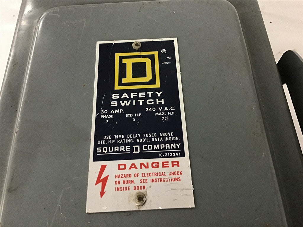 Square D H-321-N 30 Amp 240 Vac Safety Switch