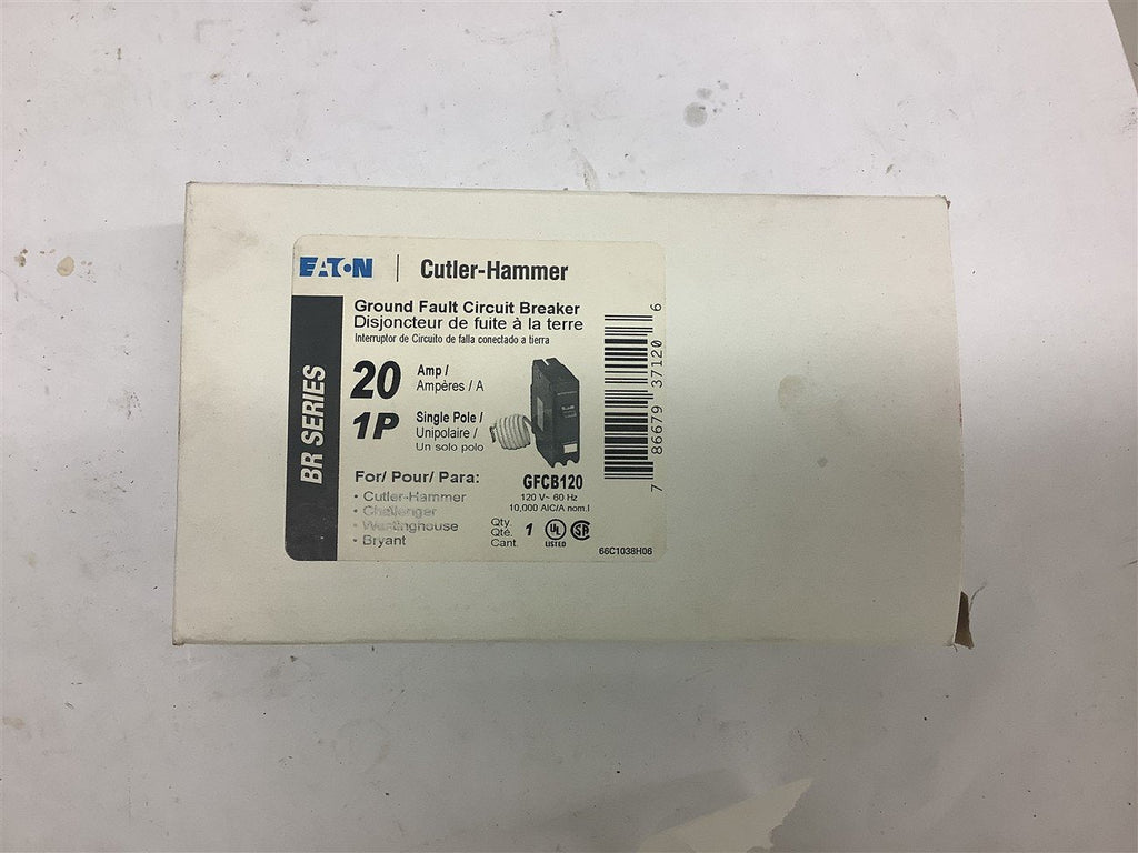 Cutler-Hammer GFCB120 20 Amp BR Series Circuit Breaker 120 V