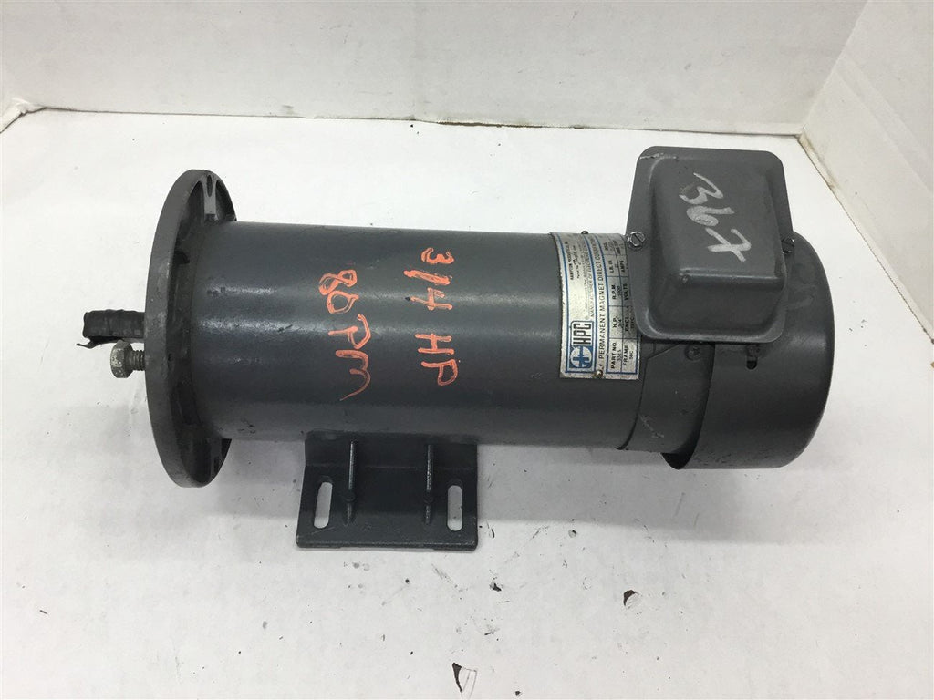 HPC 3345 3/4 HP DC Motor 180 Volts 56C Frame 1800 Rpm