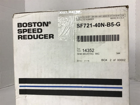 Boston SF721-40N-B5-G Gear Reducer 56C Mounting