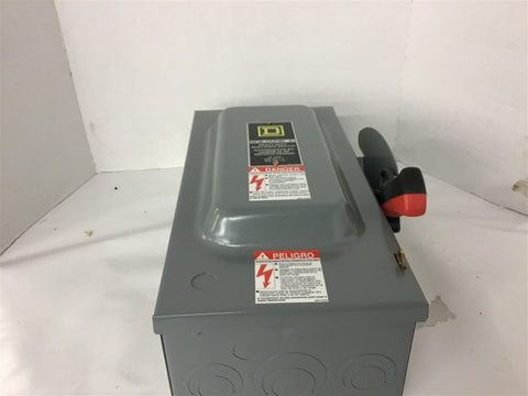 Square D H362 Heavy duty Safety Switch 60 Amp 600 Vac