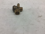 Brass Valve 1/2" x 3/8" x 1/8" Lot of 5