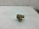 Brass Valve 1/2" x 3/8" x 1/8" Lot of 6